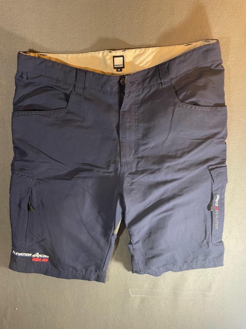 Men's Navy Cargo Shorts by Musto— Multi-Pocket Utility Shorts